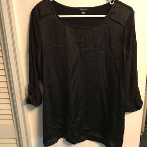 Satin/jersey blouse